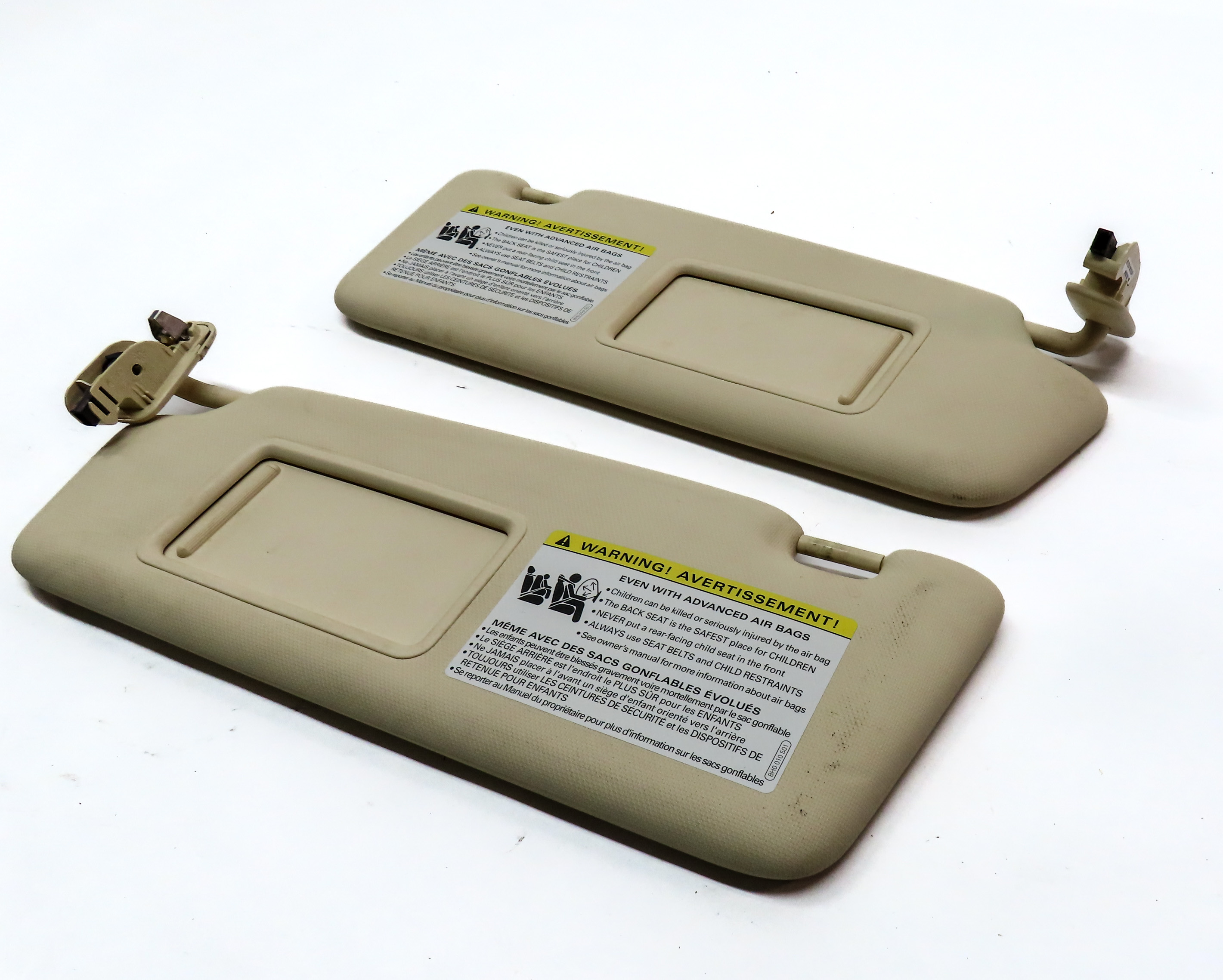 2015-2017 AUDI Q5 SQ5 (B8 8R) FRONT LEFT & RIGHT SUNVISOR SUN VISOR SET (Beige) — exact item pictured